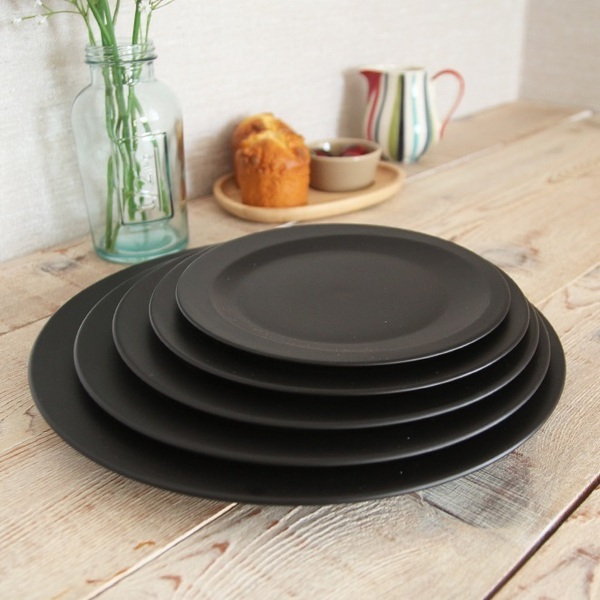 킴스아트 블랙 원형 양식 접시(사이즈선택)