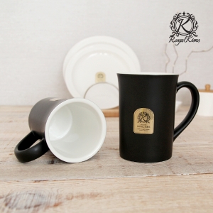 로얄킴스 머그(블랙) 커피 머그잔 도자기컵